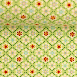 Baumwolle - Julia Kleine Blüten kiwi grün